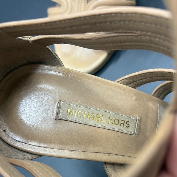 Michael Kors Tan Heeled Sandals with Strappy Design - Picture 5 of 7